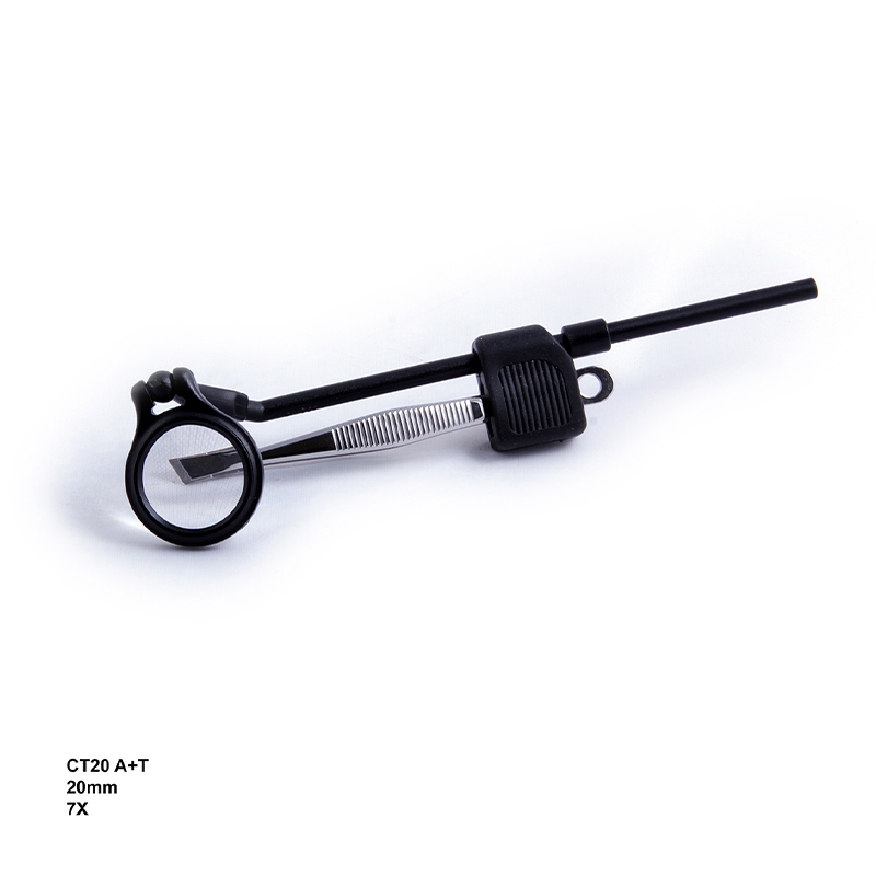 تصویر  ذره بین و لوپ  پنس  CT20+T با موچین كامار (هنگ كنگ)20mm 7X