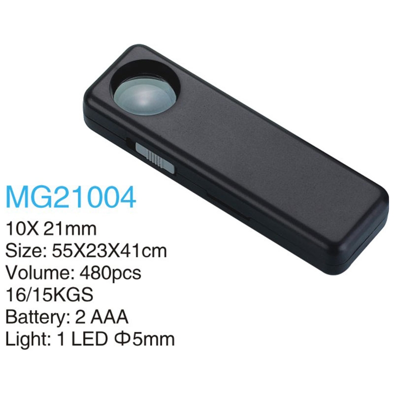 تصویر  ذره بین و لوپ جواهر شناسی چراغ دار  MG21004 LED كامار (چین) 21mm 10X