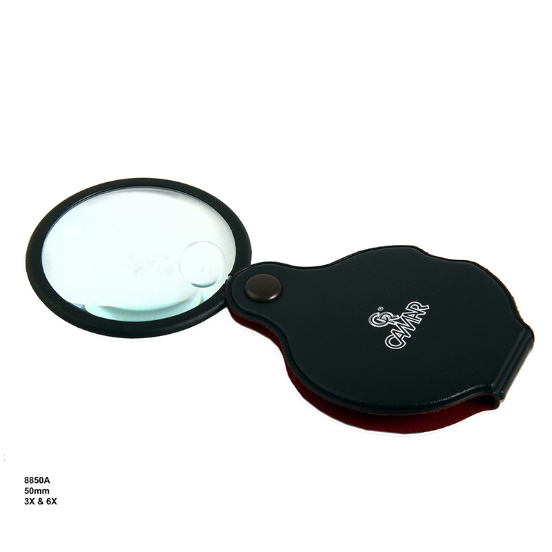 تصویر  ذره بین و لوپ جیبی كشویی  8850A  كامار (هنگ كنگ)50mm 3X-6X