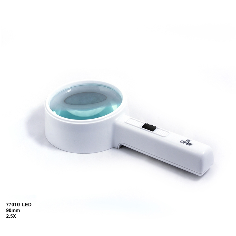 تصویر  ذره بین و لوپ كاسه ای  7701 LED كامار (هنگ كنگ)90mm 2/5X