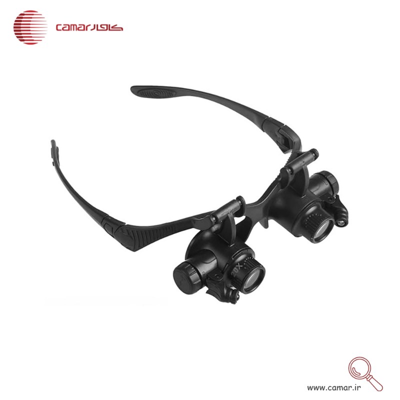 ذره بین و لوپ دو چشمی 10X ، 20X ساعت سازی كامار (CAMAR) کد 9892G1 LED