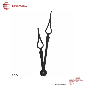 لوازم ساعت دیواری عقربه ساعت و دقیقه شمار سایز 23 سانتی‌متر فلش توخالی مشکی کامار (CAMAR) کد 1095