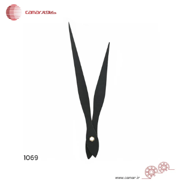 لوازم ساعت دیواری عقربه ساعت و دقیقه شمار سایز 13.5 سانتی‌متر نیزه‌ای مشکی کامار (CAMAR) کد 1069