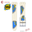 بند ساعت رابر سواچ طرح دار شفاف سایز 17mmSW کامار (CAMAR) تولید هنگ کنگ کد 123