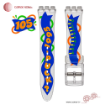 بند ساعت رابر سواچ طرح دار شفاف سایز 17mmSW کامار (CAMAR) تولید هنگ کنگ کد 105