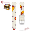 بند ساعت رابر سواچ طرح دار سایز 12mmSW کامار (CAMAR) تولید هنگ کنگ کد 133